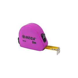 Måttband 8 m/25 mm, 2 Stopp, PVC, Soft Touch, Mega