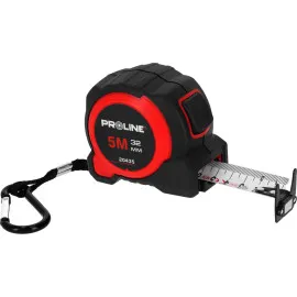 Måttband 5m/32 mm, Tvåsidigt, Nylon, Klämma, CE, Proline