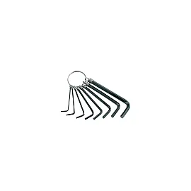 Hexagonal Key Set 10 Pcs on Ring 1.5-10 mm, Blackened, Mega