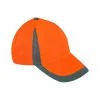 Ventilated Baseball Caps Orange 12 pcs, CE, 100% Polyester, Velcro Strap, LahtiPro