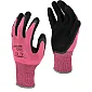 Latexhandskar rosa-svarta storlek 8 CE