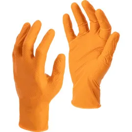 Gloves Nitrile Orange, 50 pcs., 7, CE, LAHTI