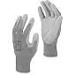 PU coated grey work gloves, 12 pairs
