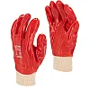 Work Gloves PVC Red 12 Pairs Size 10 CE, LahtiPro