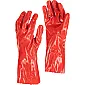 Long red PVC gloves size 10, 12 pairs