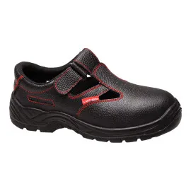 Sandals, No Toe Cap, Leather, Black, O1 Src, 40 , CE, LAHTI