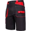 Shorts Svart-Röd, 100% Bomull, 245G/m2, S, CE, LahtiPro