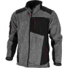 Sweater Jacket med Insatser Soft, Grå-Svart, S, CE, LahtiPro