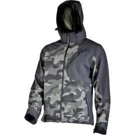Softshell Jacket, Hood, Green-Black Camouflage, S, CE, LAHTI