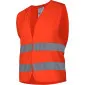 Warning Vest Orange Size S with Reflective Bands