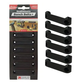 Universalhållare Bench Belt Plus 6-pack ABS Breda Clips Pegboard, StealthMounts