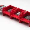 Batterifästen 6-pack för Milwaukee M18 ABS Väggmontage Röd, StealthMounts