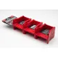 StealthMounts battery mounts for Milwaukee M18 6 pack in red ABS