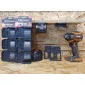 Batterifästen 6-pack för Ridgid AEG 18V ABS Väggmontage Svart, StealthMounts