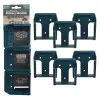 Batterifästen 6-pack för Makita 40V XGT ABS Väggmontage Blå, StealthMounts