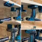 StealthMounts maskinfÃ¤sten fÃ¶r Makita 18V LXT 4-pack i blÃ¥ ABS