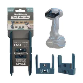 Tool Mounts 4 Pack for Makita 18V LXT ABS Snap-Fit Wall Mounting, StealthMounts