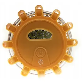 Magnetic UFO LED Road Flare Safety Emergency Light, shock proof, water proof, 3 x AAA batteries, yellow