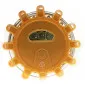 Magnetisk UFO LED-vägvarningslampa för nödsituationer, stöttålig, vattentät, 3 x AAA-batterier, gul.