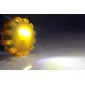 Magnetisk UFO LED-vägvarningslampa för nödsituationer, stöttålig, vattentät, 3 x AAA-batterier, gul.