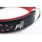 Exkslusivt hundhalsband 48 cm, skräddarsytt, äkta läder med mjukt nappaläder på insidan, handgjort
