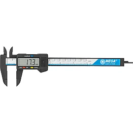 Digitalt Skjutmått 150 mm/0,02 mm med Av/På, Nollställning och mm/tum, Mega