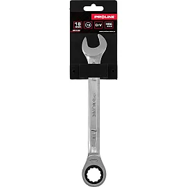 Ratchet Combination Spanner, CrV, 18 mm, Proline