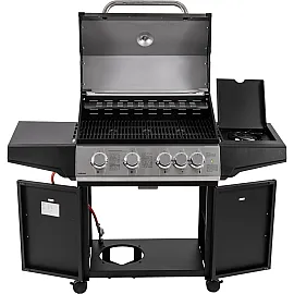 Gasolgrill Svart 4+1 Brännare 15,75 kW, Proline
