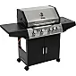 Gasolgrill 4+1 brännare 15,75 kW svart
