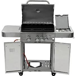 Gasolgrill Rostfri 3+1 Brännare 13,65 kW, Proline