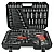 216 Pcs Socket Set 1/2", 3/8", 1/4" Drive CrV S2 in Plastic Case, Proline