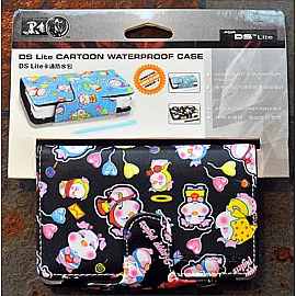 Waterproof Fabric Protective Case with Cartoon Design for Nintendo DS Lite, Black