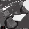 Non-Slip Triggers for PS3 Game Pad, Clip-On L2 and R2 with Concave Curve