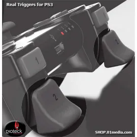 Halkfria Triggers för PS3 Spelkontroll, L2 och R2 med Konkav Kurva