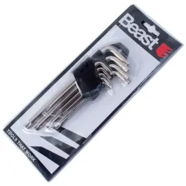 Långa TORX-nycklar 9 delar, Beast