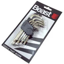 TORX Key set 9 Pieces, Chrome-Vanadium Steel, Beast