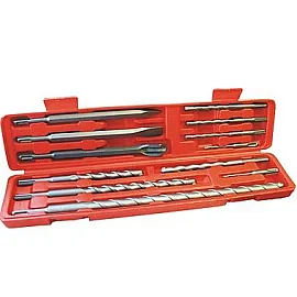 SDS Drill and Chisel set, 12 Pieces with Plastic Case, Beast
