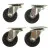 Black Rubber Furniture Wheels 30 mm, Beast