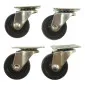 Black Rubber Furniture Wheels 30 mm, Beast