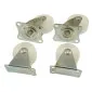 Nylon Furniture Wheels 40 mm, 4 Pieces Swivel Casters, Beast