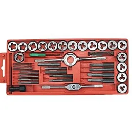 Dies and Taps set 40 Pieces Manual Threading Tools Storage
