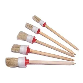 Rund penselset 5-pack, borstar i ljus naturfiber, Beast