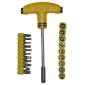 T-Handle Socket and Bit set, 21 Pieces, Rubber Grip, Beast