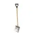 Aluminium spade 26 x 29 x 130 cm trähandtag
