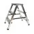 Double-Sided Aluminum Ladder 3 Steps Slip-Resistant Feet