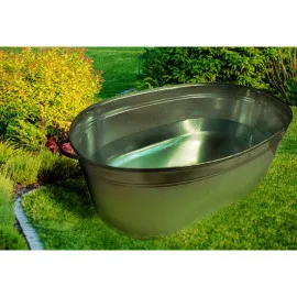 Galvanized Steel Tub 120L, Durable Construction