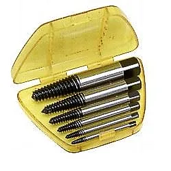 Screw Extractor set 3-18 mm, 5 Pieces, Plastic Case