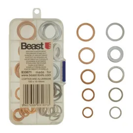 Koppar- och aluminiumtätningar 10-18 mm, 100-pack, Beast