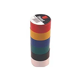 Färgad isoleringstejp 19 mm x 5m 6 st
