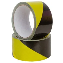Warning Tape Yellow Black, 50 mm x 33m Self-Adhesive, Beast